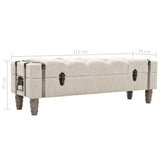 NNEVL Storage Bench Solid Wood and Steel 111x34x37 cm