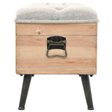 NNEVL Storage Bench 120x40x50cm Solid Wood and MDF