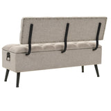 NNEVL Storage Bench with Backrest 121x53x78 cm Fabric