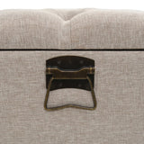 NNEVL Storage Bench with Backrest 121x53x78 cm Fabric