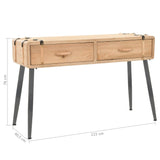 NNEVL Console Table Solid Fir Wood 115x40.5x76 cm