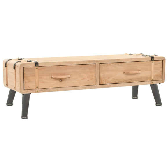 NNEVL TV Cabinet Solid Fir Wood 120x33x35 cm