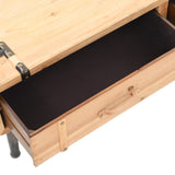 NNEVL TV Cabinet Solid Fir Wood 120x33x35 cm