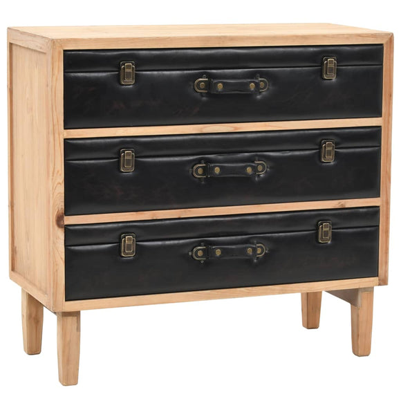 NNEVL Drawer Cabinet Solid Fir Wood 80x36x75 cm