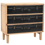 NNEVL Drawer Cabinet Solid Fir Wood 80x36x75 cm
