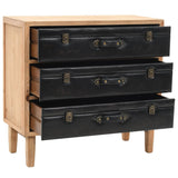 NNEVL Drawer Cabinet Solid Fir Wood 80x36x75 cm
