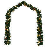 NNEVL Christmas Garland Decorated with Baubles and LED Lights 5 m