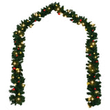NNEVL Christmas Garland Decorated with Baubles and LED Lights 10 m