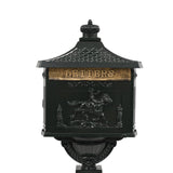 NNEVL Pedestal Letterbox Aluminium Vintage Style Rustproof Green