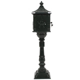 NNEVL Pedestal Letterbox Aluminium Vintage Style Rustproof Green