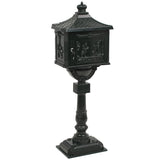 NNEVL Pedestal Letterbox Aluminium Vintage Style Rustproof Green