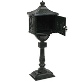 NNEVL Pedestal Letterbox Aluminium Vintage Style Rustproof Green