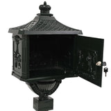 NNEVL Pedestal Letterbox Aluminium Vintage Style Rustproof Green