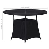 NNEVL Garden Table Grey 190x90x75 cm Poly Rattan and Solid Acacia Wood