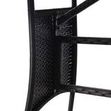NNEVL Garden Table Black 80x80x74 cm Poly Rattan