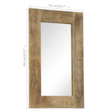 NNEVL Mirror Solid Mango Wood 50x80 cm