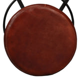 NNEVL Bar Set 5 Pieces Solid Wood Acacia and Genuine Leather