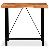 NNEVL Bar Set 5 Pieces Solid Wood Acacia and Genuine Leather