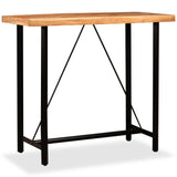 NNEVL Bar Set 5 Pieces Solid Wood Acacia and Genuine Leather