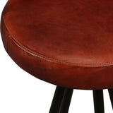 NNEVL Bar Set 5 Pieces Solid Wood Acacia and Genuine Leather
