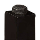 NNEVL Bar Set 5 Pieces Solid Wood Reclaimed. Genuine Leather & Canvas