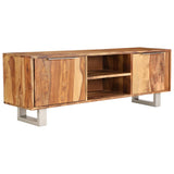 NNEVL TV Cabinet Solid Sheesham Wood with Honey Finish 118x30x40 cm