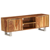 NNEVL TV Cabinet Solid Sheesham Wood with Honey Finish 118x30x40 cm