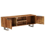NNEVL TV Cabinet Solid Sheesham Wood with Honey Finish 118x30x40 cm