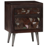 NNEVL Bedside Cabinet Solid Reclaimed Wood 40x30x50 cm