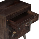 NNEVL Bedside Cabinet Solid Reclaimed Wood 40x30x50 cm