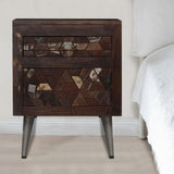 NNEVL Bedside Cabinet Solid Reclaimed Wood 40x30x50 cm