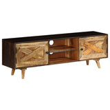 NNEVL TV Cabinet Solid Mango Wood 140x30x45 cm