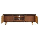 NNEVL TV Cabinet Solid Mango Wood 140x30x45 cm