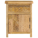 NNEVL Bedside Table Solid Mango Wood 40x30x50 cm