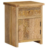 NNEVL Bedside Table Solid Mango Wood 40x30x50 cm