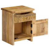 NNEVL Bedside Table Solid Mango Wood 40x30x50 cm