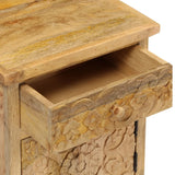 NNEVL Bedside Table Solid Mango Wood 40x30x50 cm