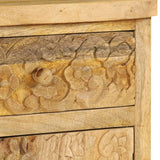 NNEVL Bedside Table Solid Mango Wood 40x30x50 cm