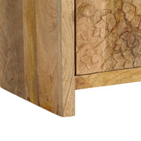 NNEVL Bedside Table Solid Mango Wood 40x30x50 cm