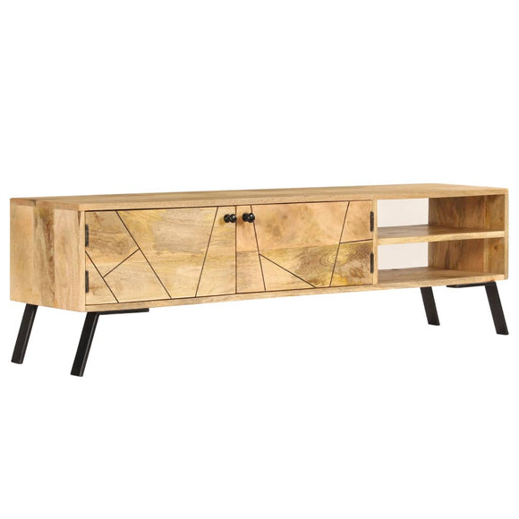 NNEVL TV Cabinet Solid Mango Wood 140x30x40 cm