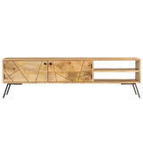 NNEVL TV Cabinet Solid Mango Wood 140x30x40 cm