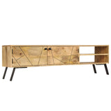 NNEVL TV Cabinet Solid Mango Wood 140x30x40 cm