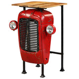 NNEVL Tractor Bar Table Solid Mango Wood Red 60x60x107 cm