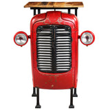 NNEVL Tractor Bar Table Solid Mango Wood Red 60x60x107 cm