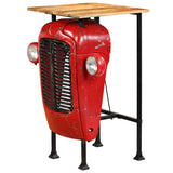 NNEVL Tractor Bar Table Solid Mango Wood Red 60x60x107 cm