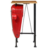 NNEVL Tractor Bar Table Solid Mango Wood Red 60x60x107 cm