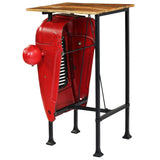 NNEVL Tractor Bar Table Solid Mango Wood Red 60x60x107 cm