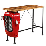 NNEVL Tractor Bar Table Solid Mango Wood Red 60x150x107 cm