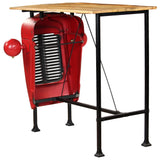 NNEVL Tractor Bar Table Solid Mango Wood Red 60x150x107 cm