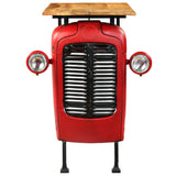 NNEVL Tractor Bar Table Solid Mango Wood Red 60x150x107 cm